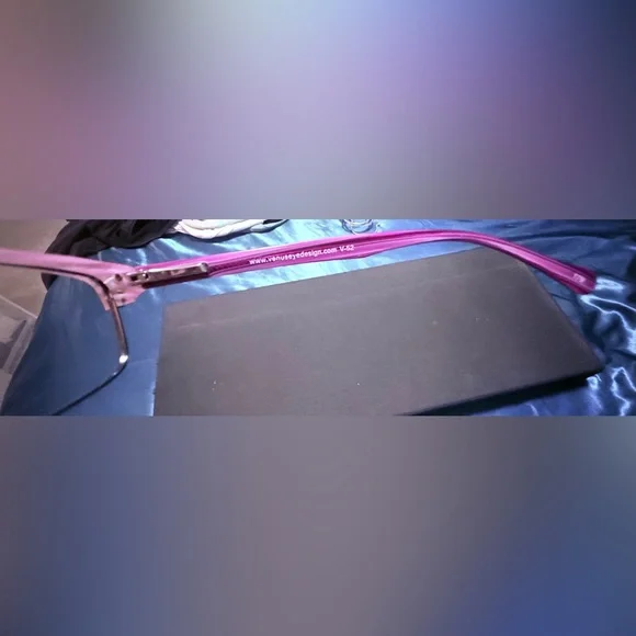 New Purple designer Rectangular Eyeglass frames - Picture 8 of 11